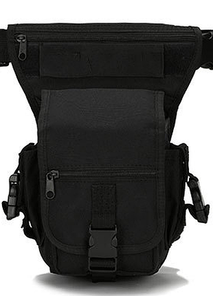 Сумка тактическая поясная b05 черная, 5 л