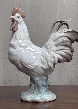Фарфоровая статуэтка lladro «петух».