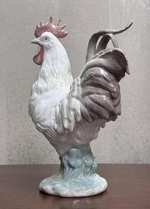 Фарфоровая статуэтка lladro «петух». 2