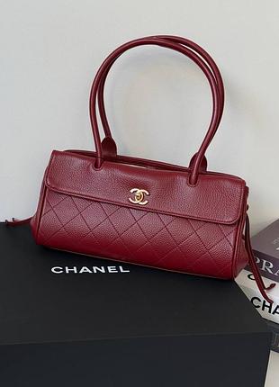 Бордова сумка багет chanel