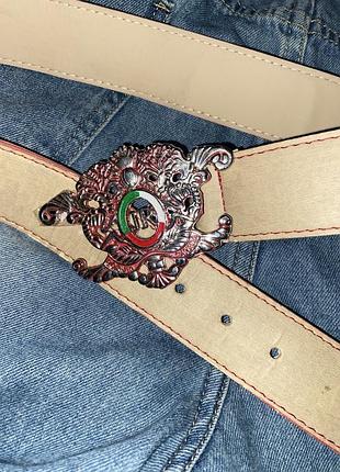 Винтажный кожаный ремень johnmond denim y2k grunge