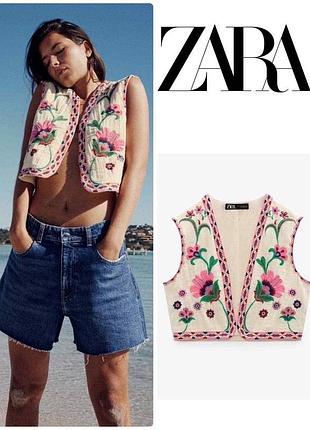 Вишиванка жилетка zara