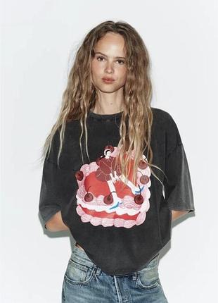 Футболка жіноча kadna anda варена з принтом zara
