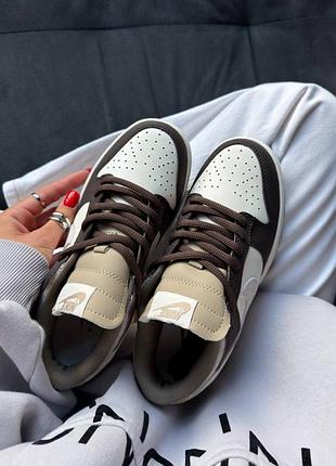 Кроссовки nike dunk low light arewood brown 4
