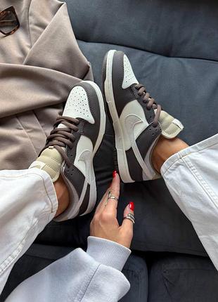 Кроссовки nike dunk low light arewood brown 10