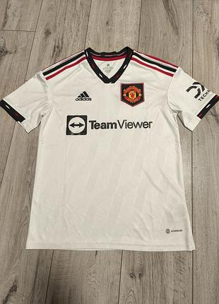 Подростковая/детская футбольная футболка manchester united adidas
