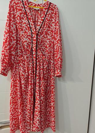 Платье topshop цветочный принт с прошвой.