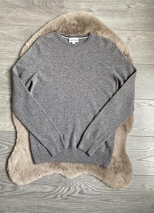 Lacoste мужской фирменный шерстяной свитер р.с