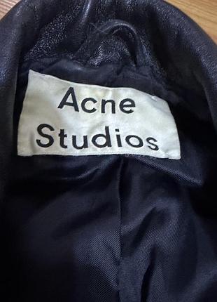 Куртка жіноча acne studios шкіряна чорна 2
