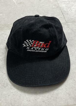 Кепка вінтажна vintage budweiser beer bud racing hat