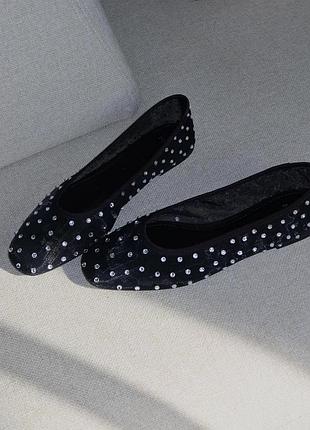 Сяючі 🌟💎 mango 40 балетки сіточка туфлі.