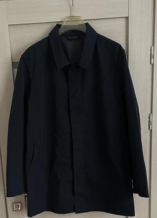 Чоловічий напівплащ темно-синього кольору, 46/3xl/54 розміру