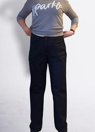 Р. 48-50/l-xl классические черные брюки джинсы прямого кроя