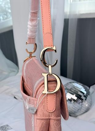 Сумка saddle bag toile de jouy pink 4
