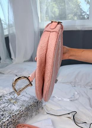 Сумка saddle bag toile de jouy pink 5
