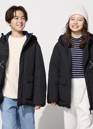 Натуральний пуховик, куртка, курточка uniqlo 7-8 років