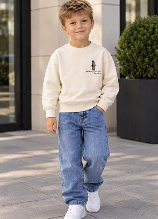 Дитячий світшот polo ralph lauren, світлий беж з ведмедиком