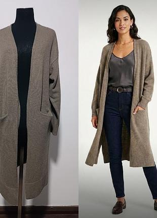 Bam bamboo clothing длинный кардиган  (60% шерсть мериноса, 40% бамбук), 12/m