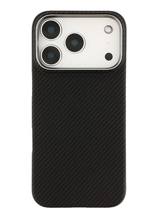 Чохол inobi для iphone 18 pro ультратонка накладка айфон 18 про з магнітним кільцем арамідне волокно / карбон 600d black
