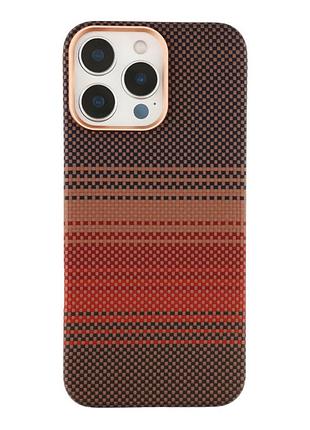 Чохол inobi для iphone 16 pro ультратонка накладка айфон 16 про з магнітним кільцем арамідне волокно / карбон 1500d sunset