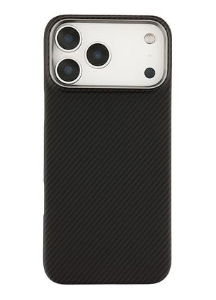 Чохол inobi для iphone 17 pro ультратонка накладка айфон 17 про з магнітним кільцем арамідне волокно / карбон 600d black