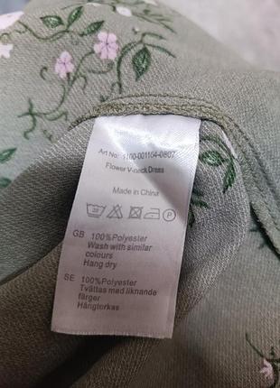 Платье летнее в цвете хаки 5