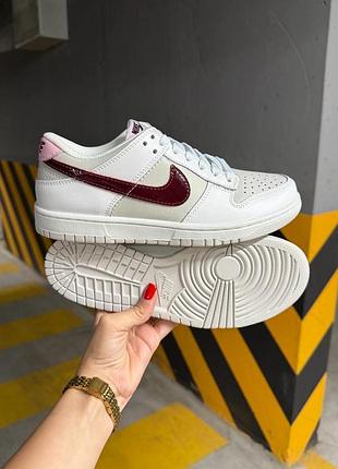 Кросівки nike dunk low sail burgundy crush