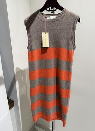 Сукня-жилет із кашеміровою вовни у широку смужку, stella mccartney