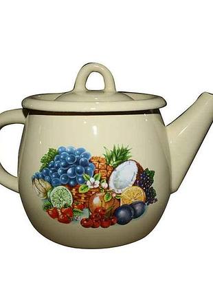 Чайник эмалированный 1,0л/2 разный (і27071/2) пола ручкатм idilia