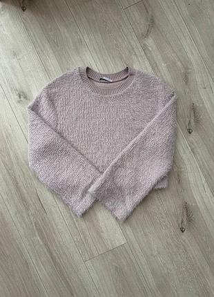 Пухнастий светр zara 5