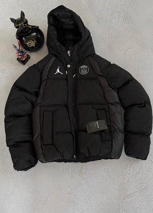 Пуховик чоловічий jordan x psg puffer jacket чорний