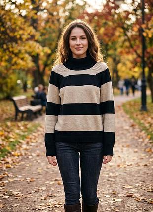 Свитер esprit с воротом из хлопка.