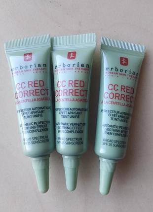 Коригувальний крем для обличчя erborian cc red correct colour-correcting cream, spf 30