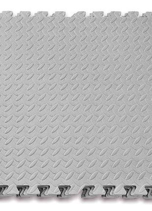 Татамі мат easyfit swallowtail 4 шт (60х60х1 см) пазл хвіст ластівки сірий коврики для йоги та фітнесу