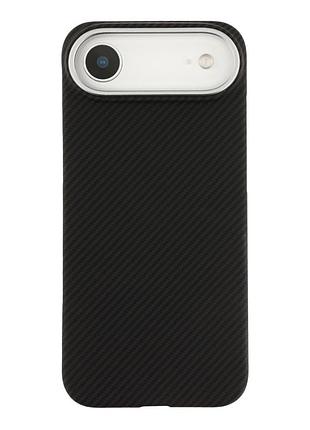Чохол inobi ultra slim magnetic ring для apple iphone 17 air, карбоновий арамідний чохол 600d з magsafe black
