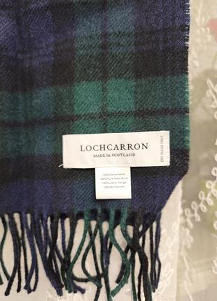 Lochcarron шарф шотландия шерсть 25*175см зеленый синий черный