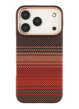 Чохол inobi ultra slim magnetic ring для apple iphone 18 pro, карбоновий арамідний чохол 1500d з magsafe sunset