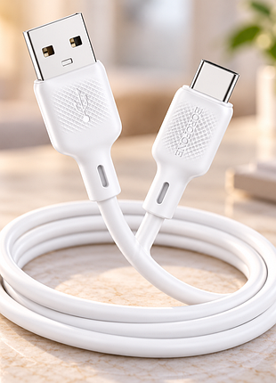 Кабель borofone bx 113 silicon 3a / шнур usb-type c / кабель 1м