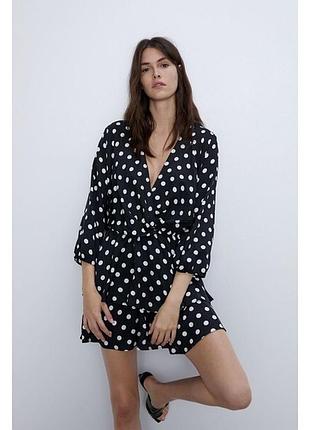 Zara, плаття, сукня, в горох, горошок