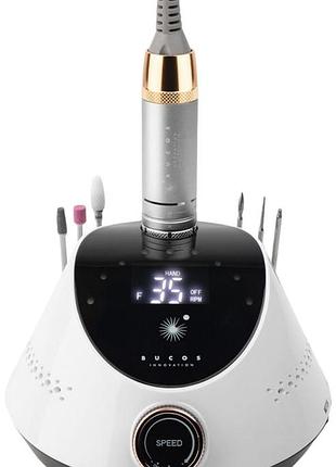Фрезер для манікюру bucos nail drill x2 pro white pearl (65w/35000 об.)