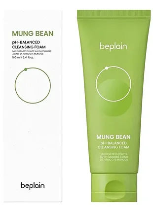 [80 мл] мягкая очищающая пенка с экстрактом бобов мунг beplain mung bean ph-balanced cleansing foam