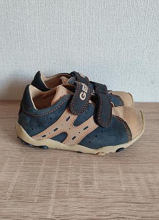 Кожаные туфли туфельки кроссовки на мальчика geox 22-23р. 14.5 см.