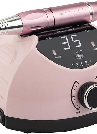 Фрезер для маникюра 65w 35000 об. bucos nail drill x4 pro smooth pink
