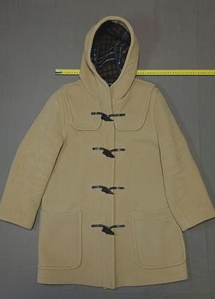 Плечи 43 см gloverall duffle coat size eur 38 на m-l классическое шерстяное женское пальто-дафлкот бежевое с капюшоном