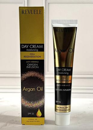 Крем для обличчя денний з аргановою олією 25+ argan oil spf15 revuele 50 мл