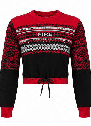 Bogner fire + ice sweater s/m светр чорно червоний жіночий на зиму для катання на лижах бренд fair isle узор