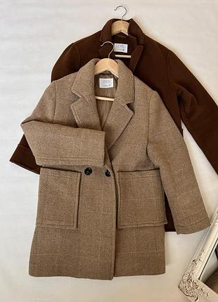 Пальто бежевое подростковое zara.