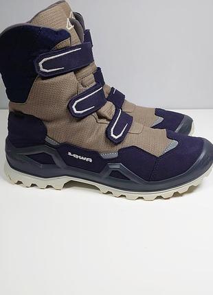 Ботинки треккинговые lowamilo evo стартаx hi winter junior goretex blue/beige 41 г. оригинал