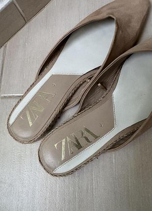 Продам замшеві мюлі zara 7