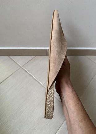 Продам замшеві мюлі zara 6